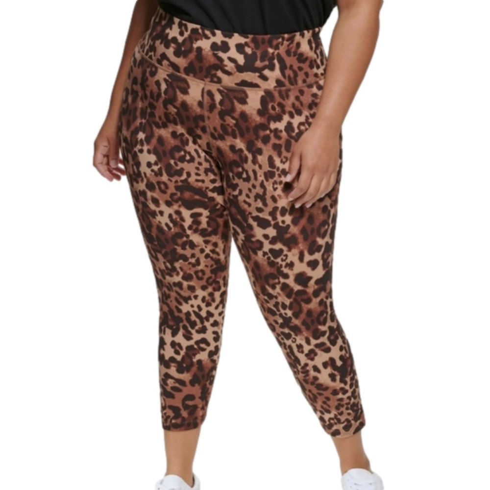 Calvin klein leopard active athletic leggings plus size 3X NEW!!!!